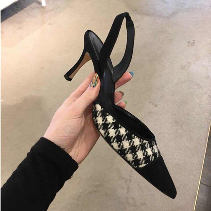 Woman Heel Shoes Sandals Women's  New Summer Pointed Sandals Female Thin Heel Shoes Fashion Women's Shoes Zaptos Mujer