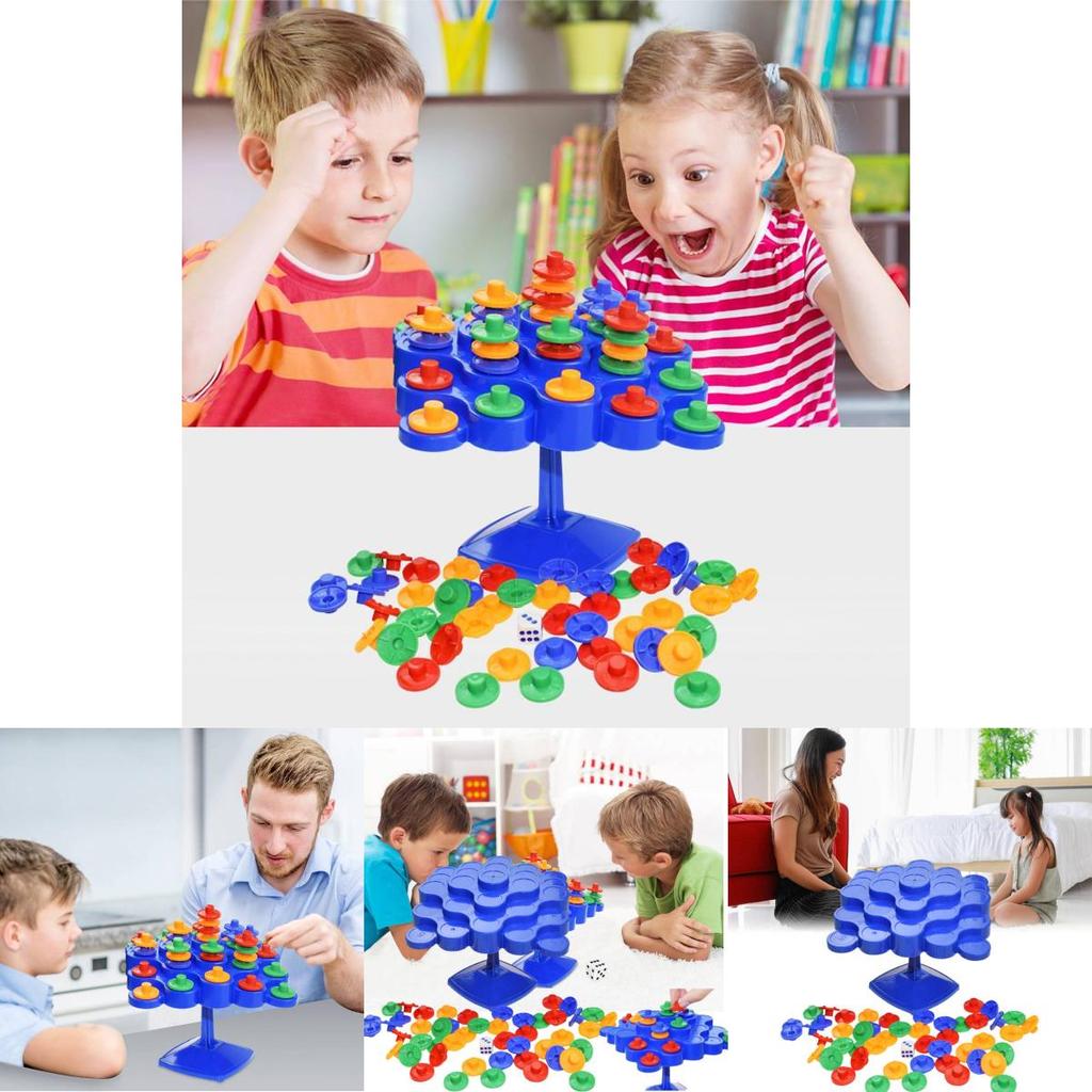 Colorful Stacking Balance Board For Family Fun Dual Player Educational Toy For Children