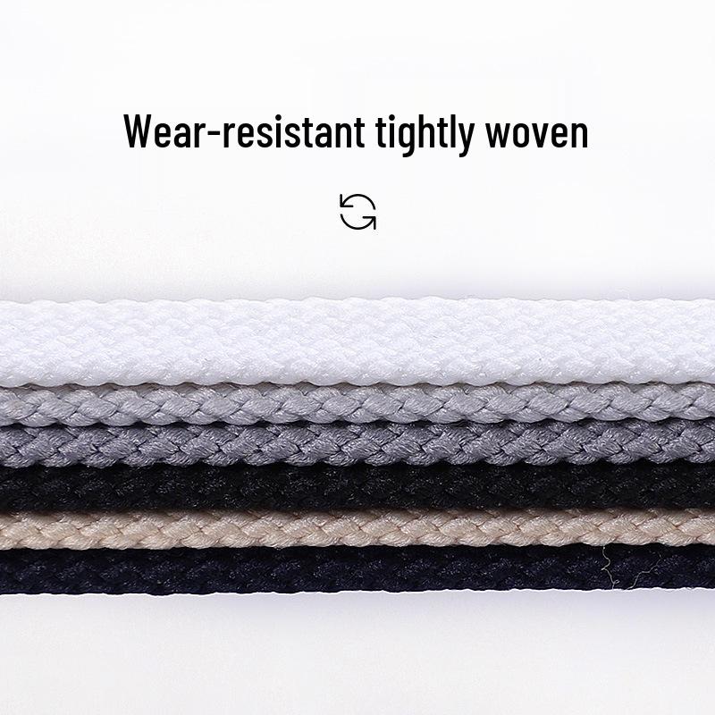 Flat Thickened Sneaker Laces for Casual and Basketball Shoes - In Black, White, and Colorful Designs