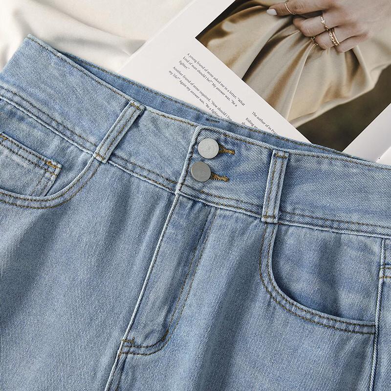 Tachi Women's Hollow-out Embroidered Wide-Leg Denim Pants