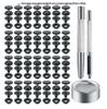 15mm Stainless Steel Rustproof Snap Fasteners - 50 Sets for Outdoor Tent Fixing with Large White Buckle, Fast Shipping