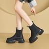 3233 autumn and winter velvet leather Martin boots women's thick-soled one-pedal cigarette boots women's casual small size short boots women