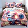 Dreamy Floral Adorned Pet Duvet Cover Set With 3D Printing Design Soft Polyester Bedding Set All-Season Comfort Luxury Gifts
