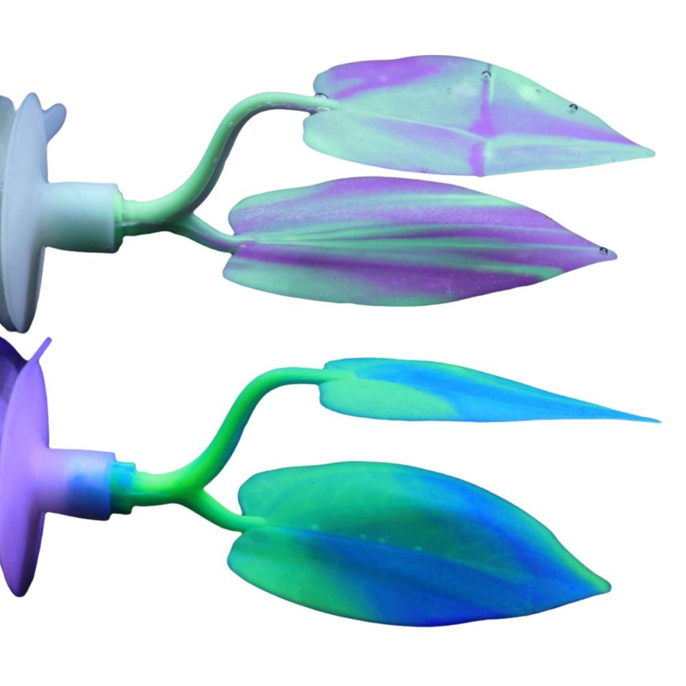 

Double Layer Fish Leaf Hideout Silicone Betta Spawning Bed Floating Leaf Hammock Landscaping Style C