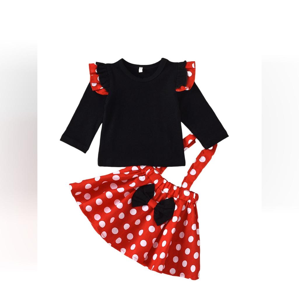 Stylový šatový set s dlouhým rukávem