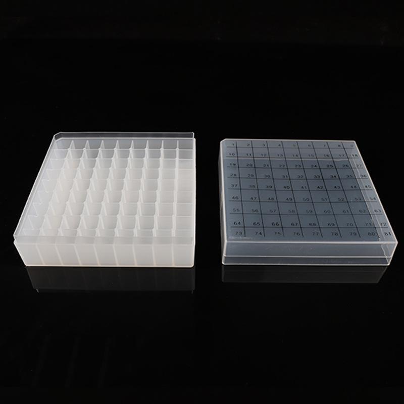 81-Well Cryogenic Freezer Box, 1.8ml/2ml PP with Vent Holes