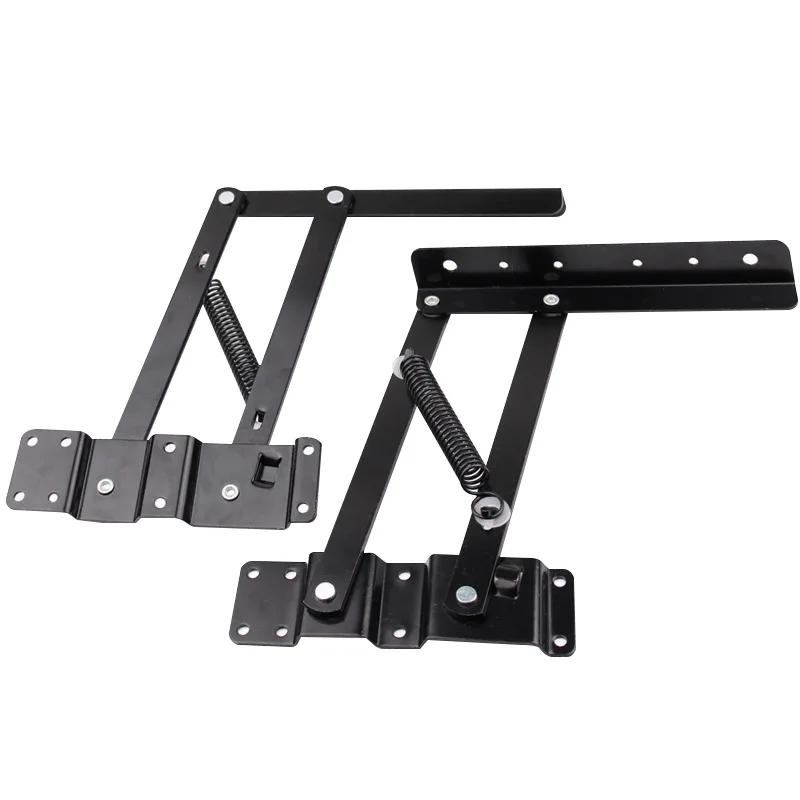 2Pcs Heavy Duty Steel Practical Lift Up Coffee Table Mechanism Hardware Top Lifting Frame Furniture Desk Folding Hydraulic Hinge