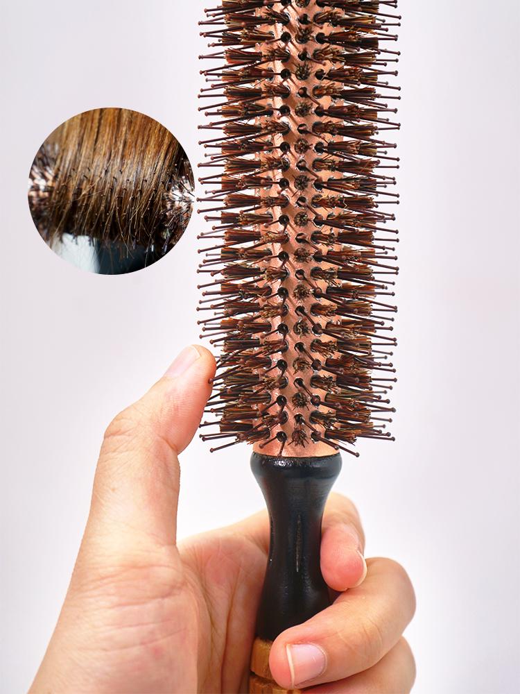3 Sizes Aluminum Tube Round Brush Professional Salon Styling Tools Hairdressing Curling Hair Brushes Nylon Bristle Detangle Comb