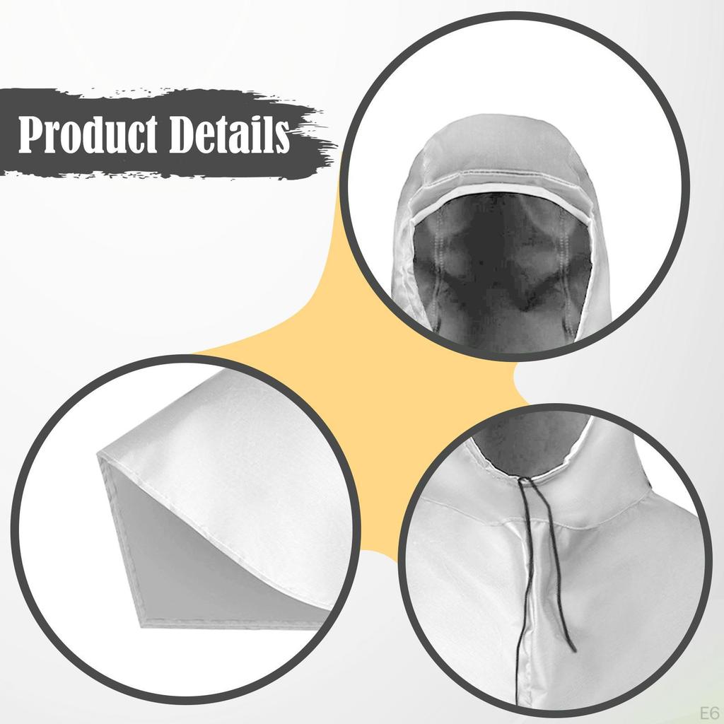Hood with Shoulder Cover Waterproof Dustproof Unisex Work Hat PVC Material Neck Head