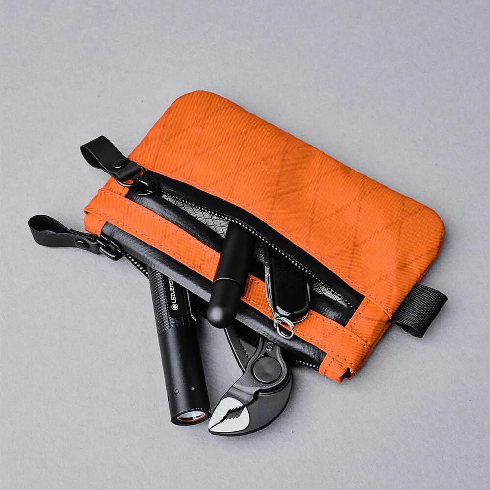 Men's Outdoor Anti-theft Brush RFID Card Bag Multifunctional ID Card Clip Pen Tool Key Headphone Mini Item Storage Bag
