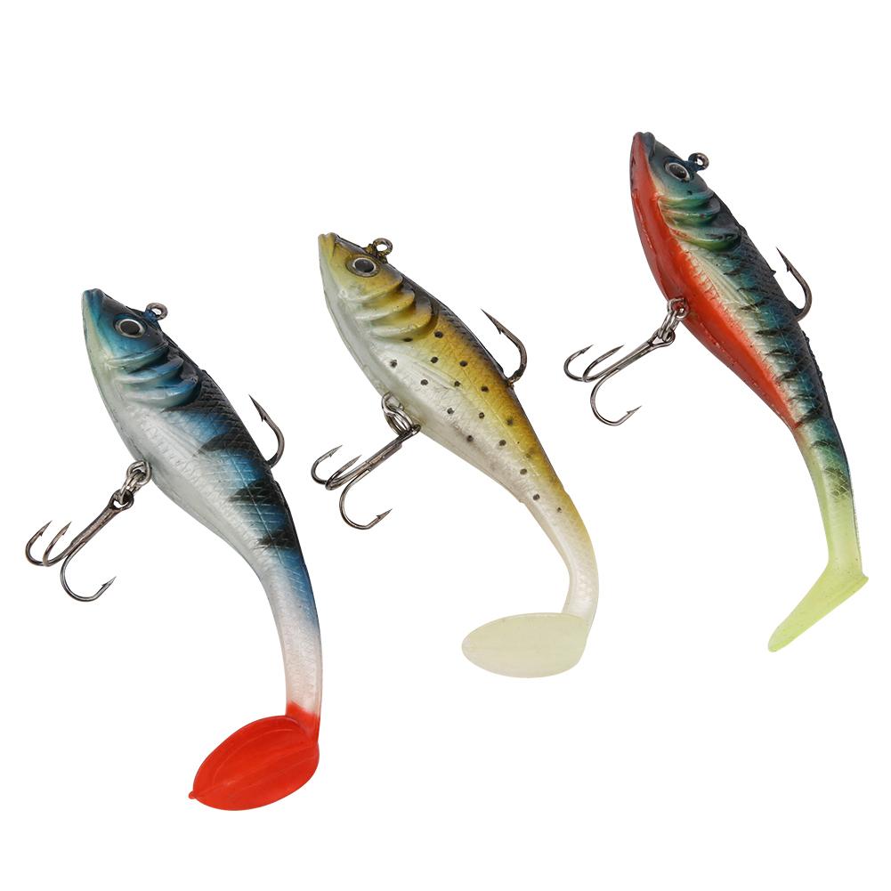 Fishing Lure TTailed Bright Colors Fishing Lures Packed Soft Bait Fake Lures