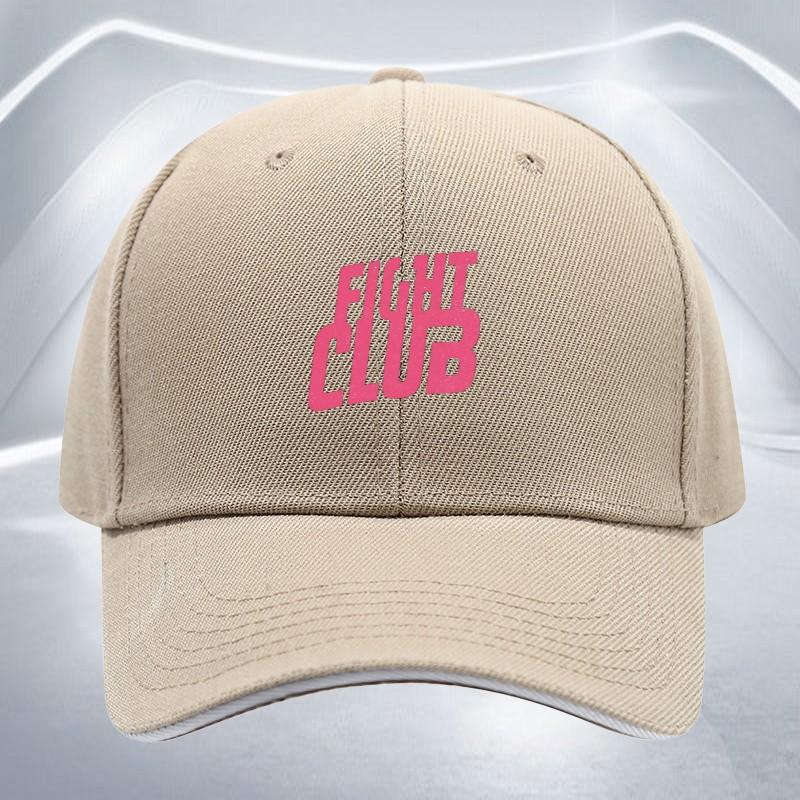 Fight Club Pink Logo Baseball Cap Polyester Adjustable Casual Hat for Adult Unisex One Size