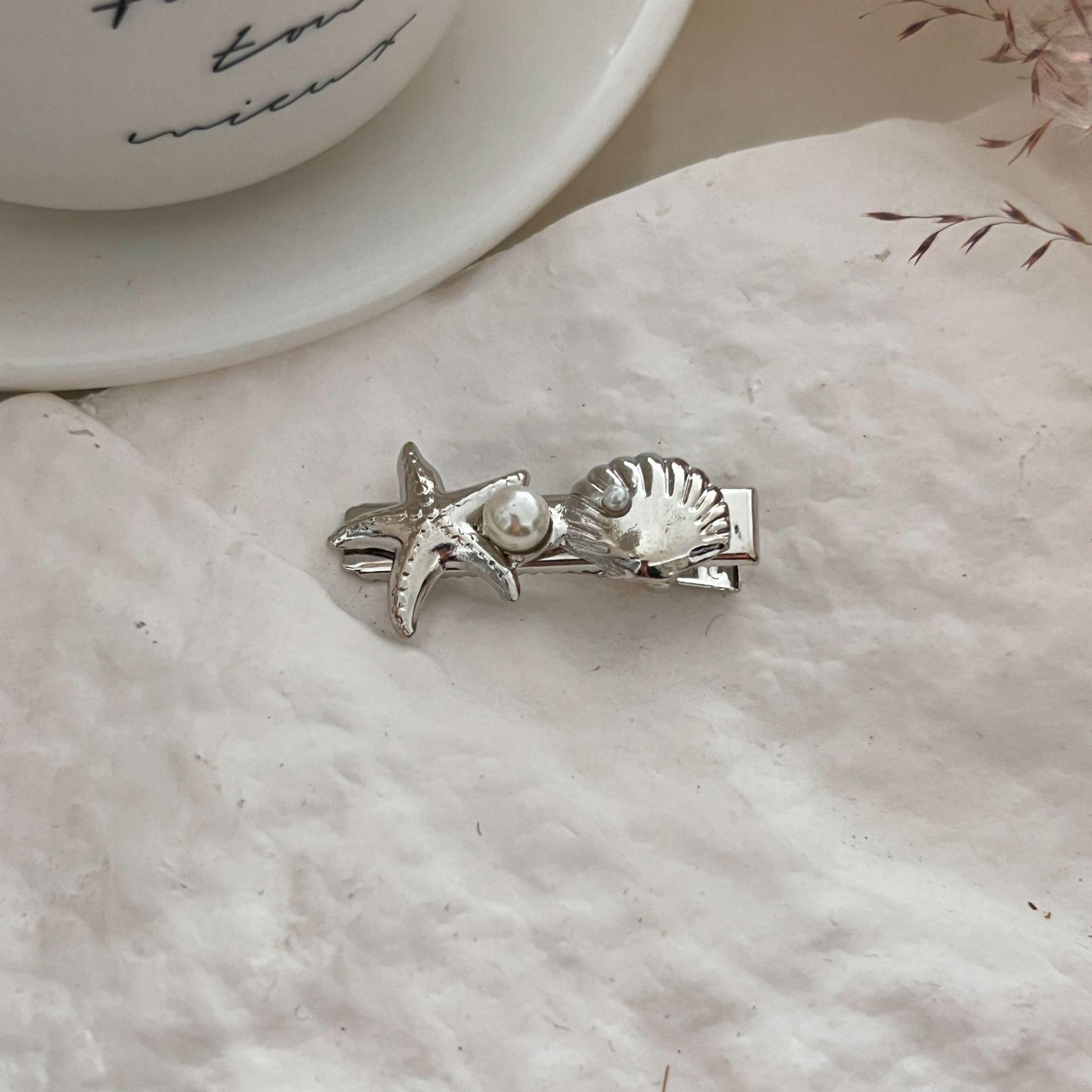 

Летний новый высококачественный нишевый морской стиль сплав головной убор большой гребешок текстура полосатая шпилька аксессуары для волос женщины