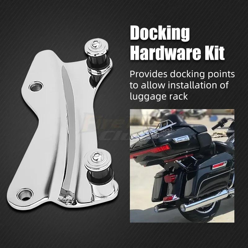 Motorrad 4-Punkt-Docking-Hardware-Kit Chrom für Harley Touring Road King Ultra Limited Road Glide Street Glide 2014-up