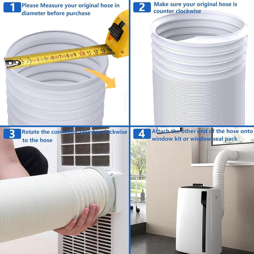 Portable Air Conditioner Exhaust Hose Coupler Air Conditioner Hose Connector Fit 5.1in 5.9in Diameter Pipe Joint for Living Room