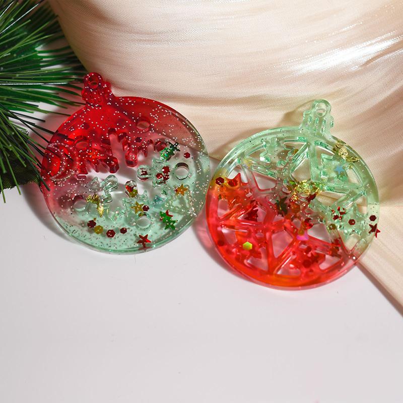 Christmas Series Pendant Ornament Epoxy Resin Silicone Mold Diy Jewelry Keychain Decoration Supplies