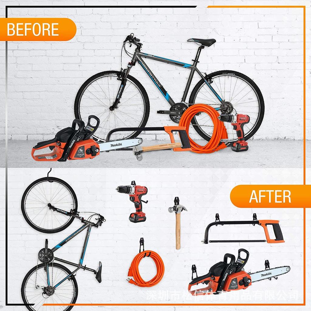 Large Wall-Mounted Garage Hook Kit for Heavy-Duty Storage & Organization