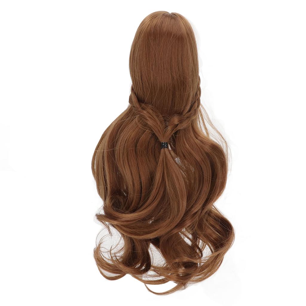 Doll Hair Wig Curly Style Neat Bangs DIY Cutting Soft Doll Supplies for 1 3 8 To 9in Head Circumference BJD Doll Light
