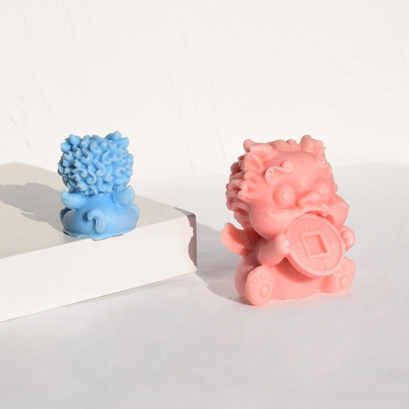 Lion Figurine Silicone Candle Molds for Epoxy Resin Handmade Candle Lion Shape Silicone Mold for Chocoalte Candy Baking