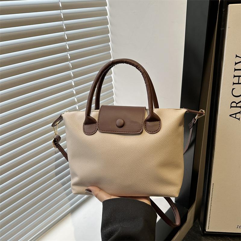 Dumpling Bag Women's 2025 Spring Explosion High-quality Shoulder Bag Fashionable Splicing Contrasting Color Messenger Bag High-end Women's Bag