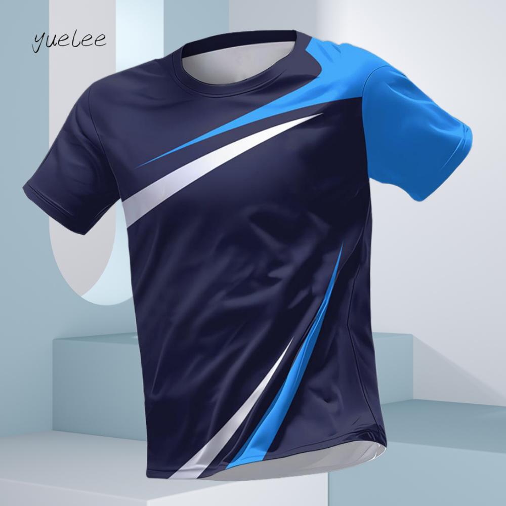 Summer Men s T-Shirt Breathable Running Fitness Sports Men Short Sleeve T-Shirt Casual O Neck Oversized T Shirt Daily Men s Tops S