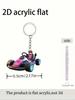 1 Racing Pendant Theme Multifunctional Keychain DIY Backpack Hanging Decoration. It Can Also Be Used As a Car Decoration