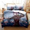 Hololive Ninomae Ina'nis Bedding Set 3Pcs Ancient One Priestess Pattern Cute Anime Bed Linen for Home Bedroom