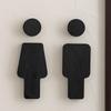 Stylish Wood Restroom Signs Men and Women Bathroom Signs Toilet Signage Plaques Set for Indoor Public and Home Use