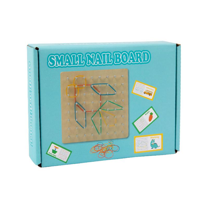 Wooden Geometry Puzzle Board With Creative Magnetic Pegs For Toddlers Learning And Development
