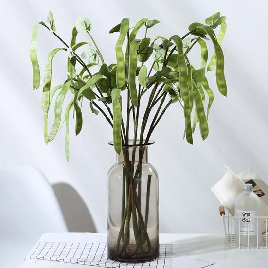 Realistic Hyacinth Bean Artificial Vegatable Decoration Lifelike Simulation Bean Pods for Kitchen Restaurant Home Decor