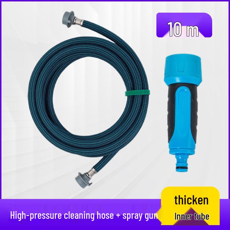 Multi-Functional High-Pressure Water Gun for Car Wash, Gardening, and Landscaping with Soft Hose Storage Set
