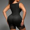 Body gainant à braguette zippée pour femmes Post-partum Faja Contrôle du ventre Rehaussement des hanches Shapewear Respirant Bretelles réglables Contrôle fort Sans couture