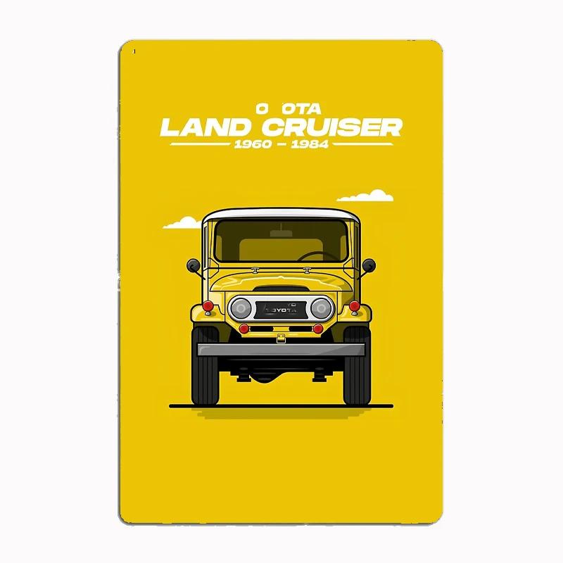 Classics Car Series Best Land Cruiser 4wd Retro Poster Metal Sign Garage Club Indoor Room Wall Decor Custom Tin Home Decor