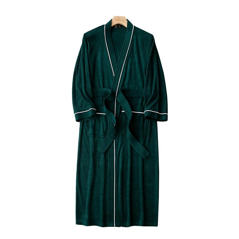 

Унисекс махровый хлопковый халат - Абсорбирующая одежда для сна на все сезоны M