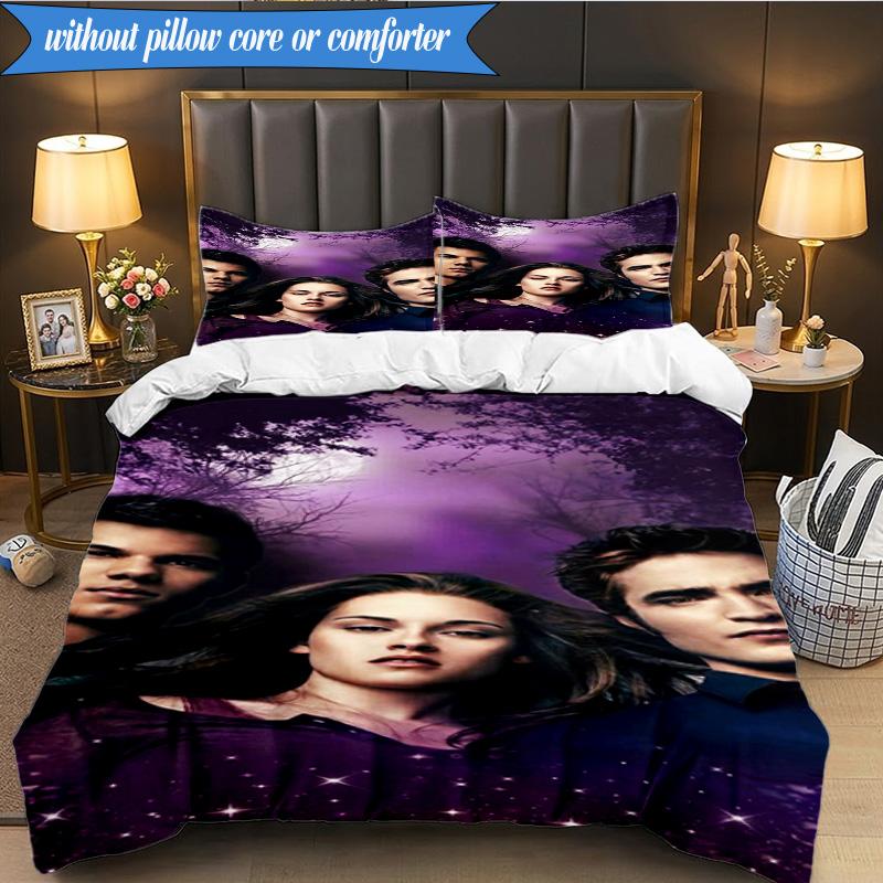 vampire Saga Romance 3pcs K-pop music group Bedding set,Ideal for Bedroom, Dormitory,Including Duvet Cover And 2pcs Pillowcases,Fan gifts
