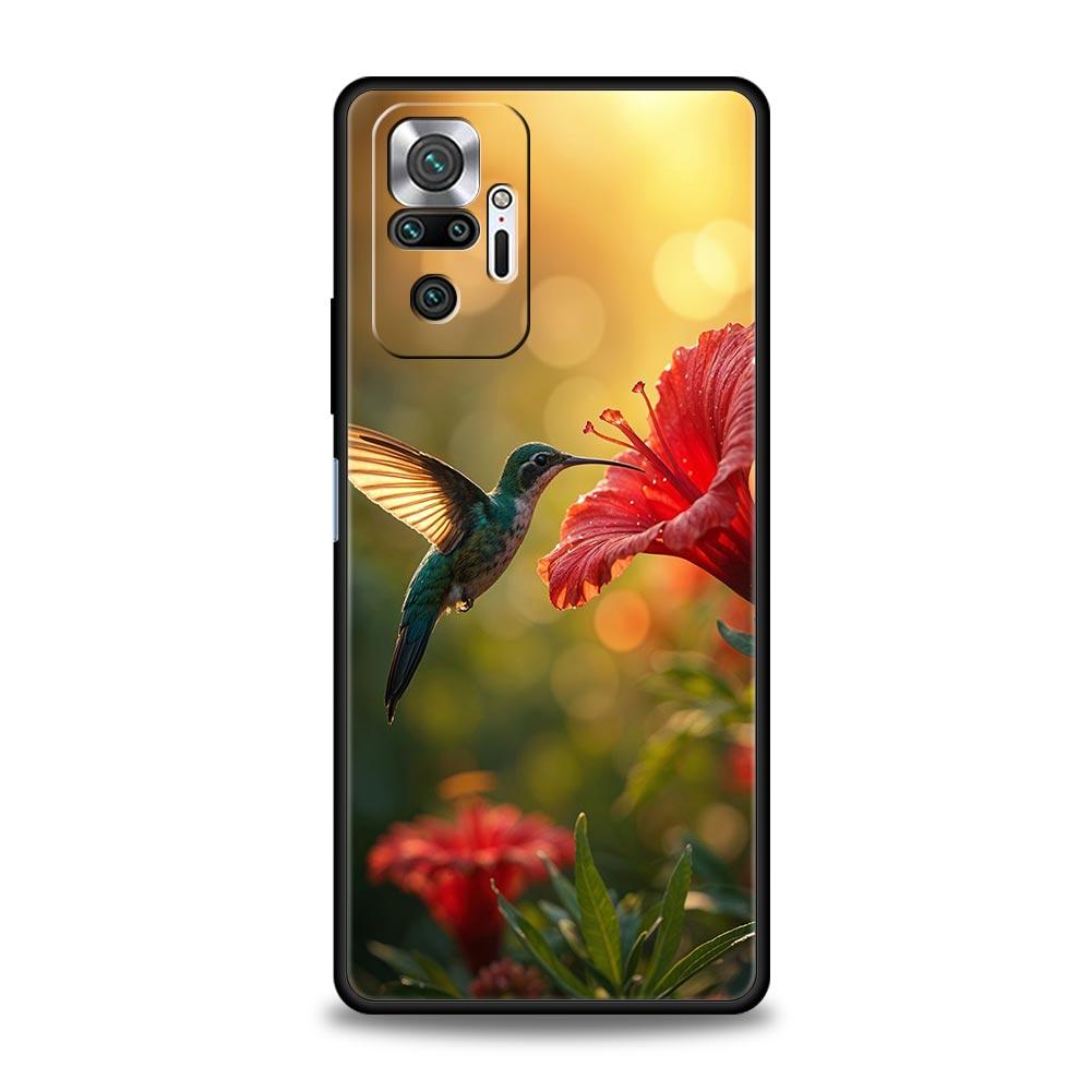 Hummingbird Phone Case For Xiaomi Redmi Note 14 13 5G 10 11 12 Pro Plus 4G 14C 13C 12C 10C Black Cover
