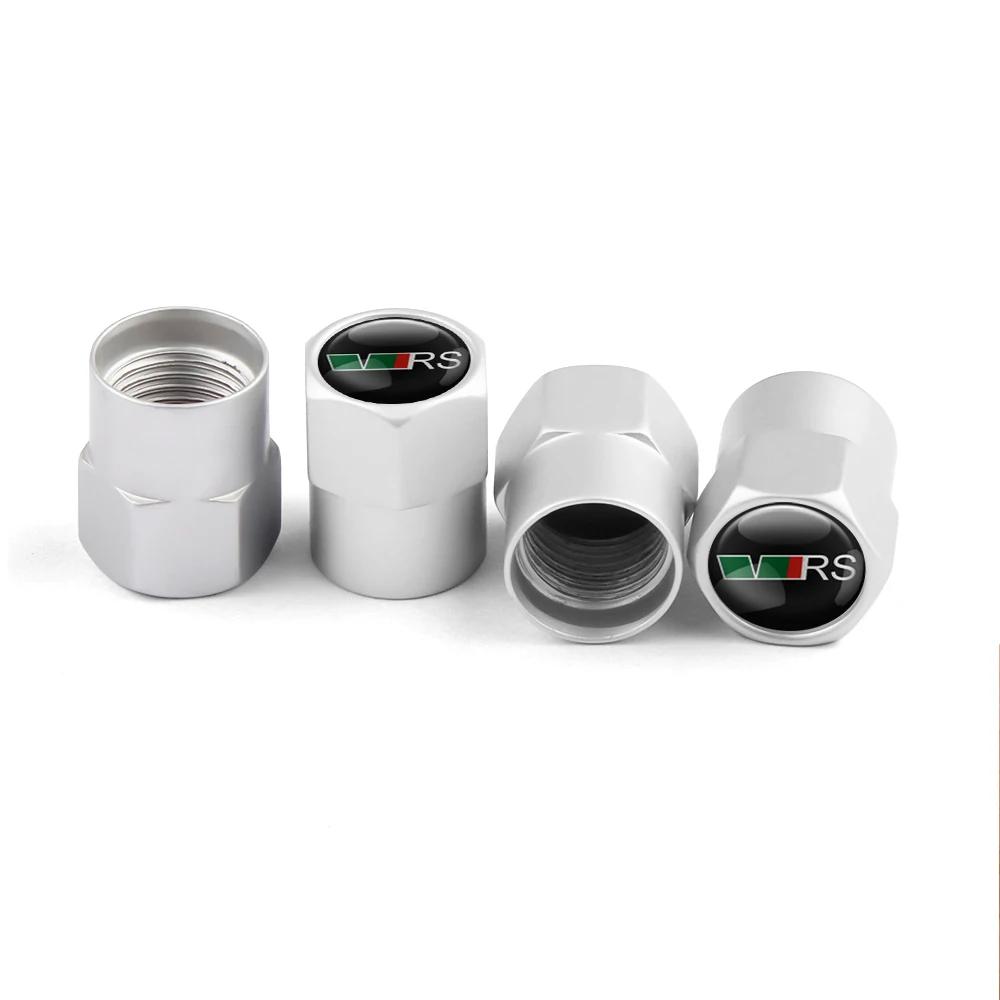 AAABP1 4Pcs Car Accessories Car Tire Valve Cover Wheel Protection Dust Caps For Skoda VRS VII Octavia A2 A5 2 Superb Kodiaq Rapid Fabia