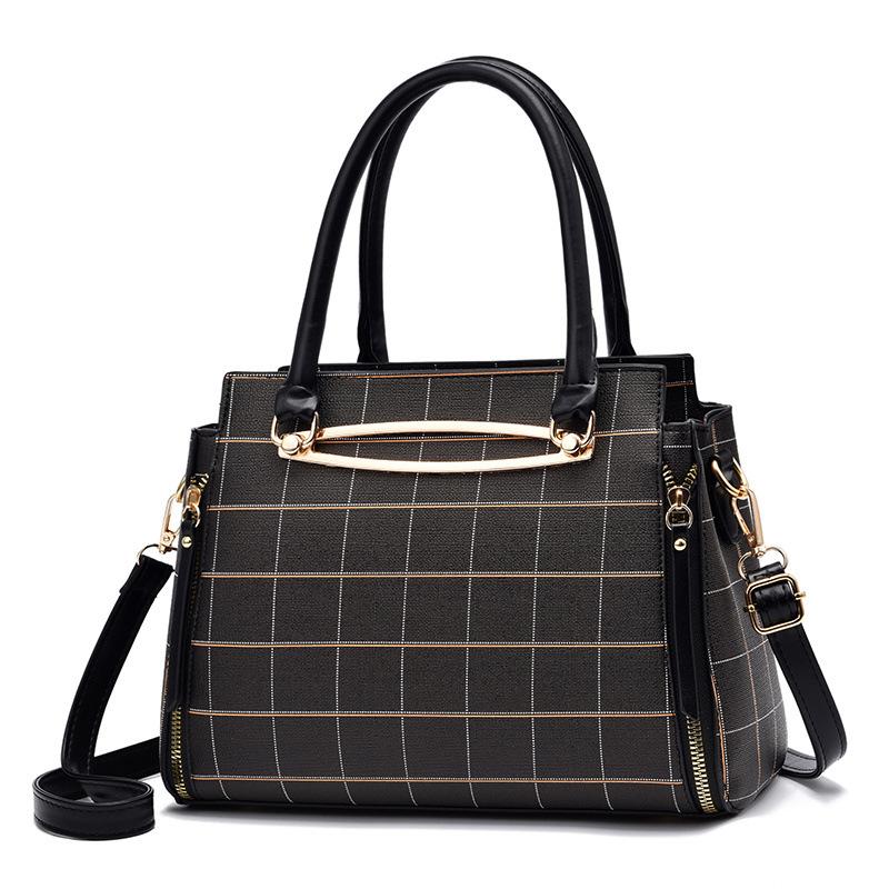 Fashionable Women's Bag Plaid Tote Bag Handbag Versatile Shoulder Bag Crossbody Bag Trendy