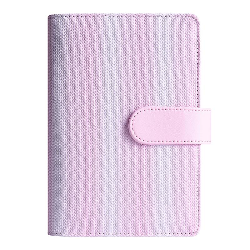 Gradient Stripe Loose-Leaf Planner - Trendy Student Notes Book