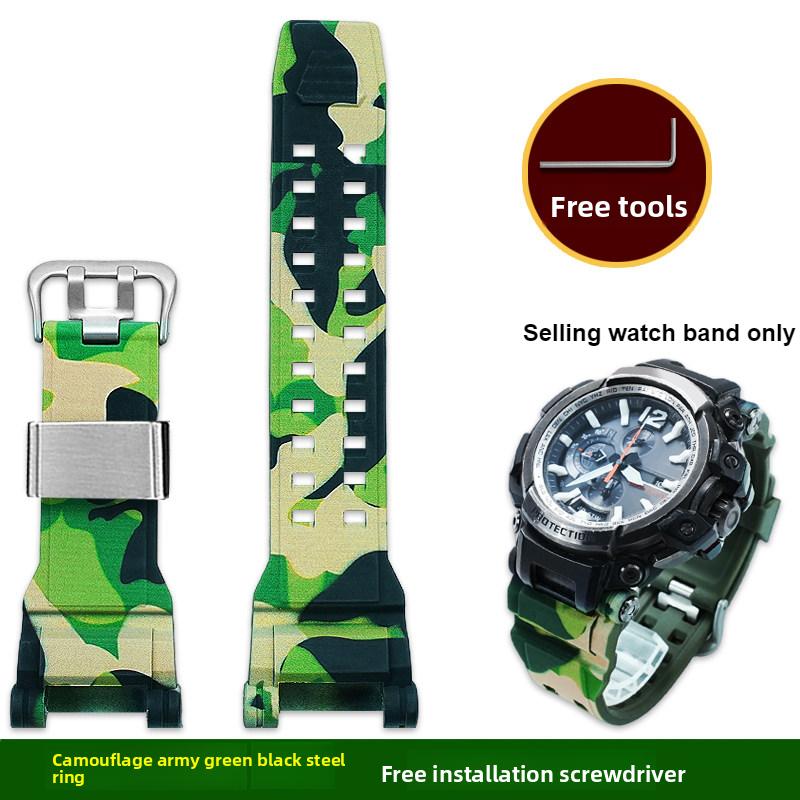 GPW2000 Soft Silicone Strap For Casio G-Shock Kongba 5502 GPW-2000 Wristband Men Replacement Sport Rubber Watch Band Accessories