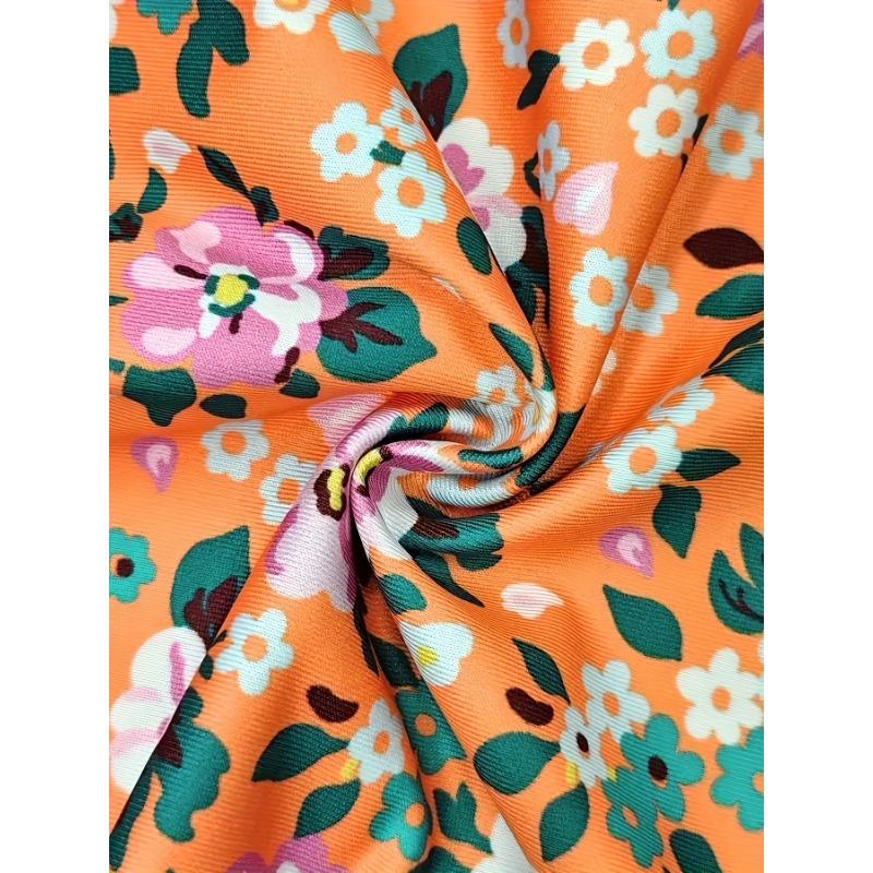 Women's Light Blue Floral Print Sleeveless Tank Dress - A-Line Knee-Length Summer Dress with Pockets, Round Neck Casual Beach Dress