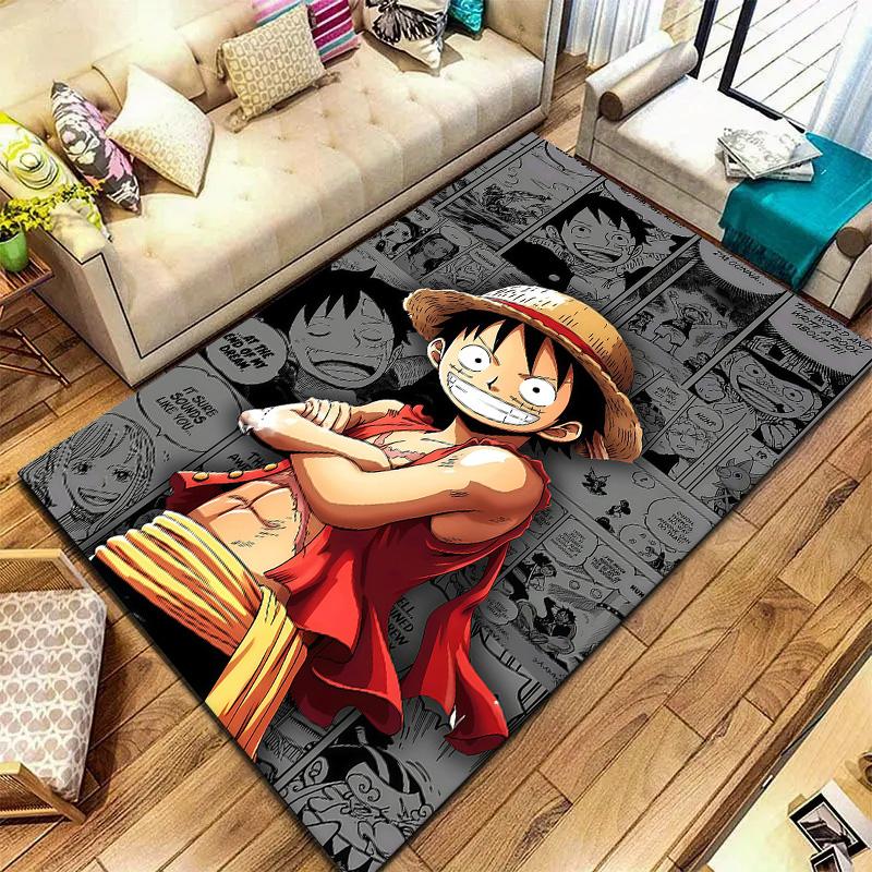 One Piece Monkey D Luffy Carpet Rug For Living Room Bedroom Home Sofa Decoration,kids Play Nonslip Floor Mat
