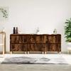 VidaXL Buffets 3 Pcs Smoked Oak 60x35x70 Cm Engineered Wood 3185772