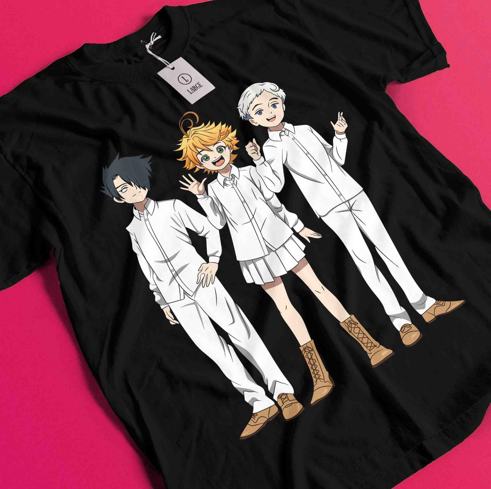 Футболка Обещанный Неверленд Футболка Эммы Футболка Рэя Норман Аниме Топ Унисекс Футболка BB985 M