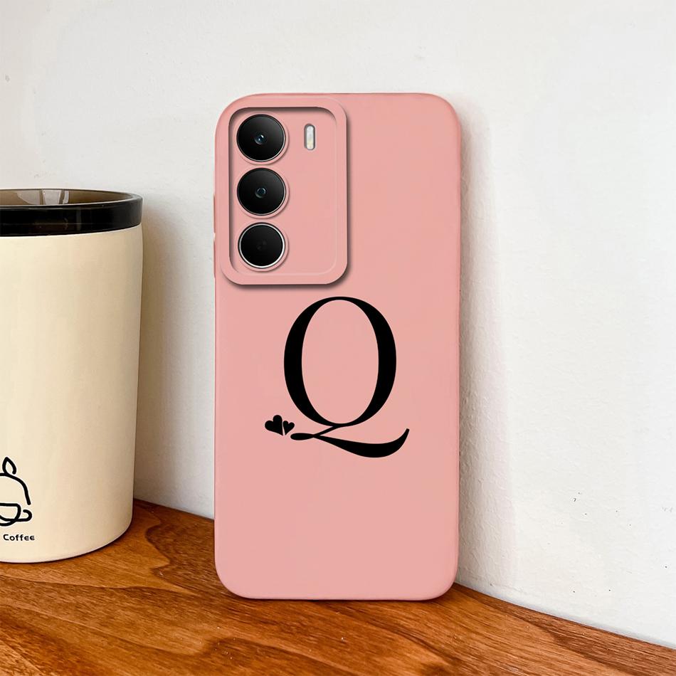 For Realme C71 C61 C51 C51S Case Simple Heart Letter Back Cover For Realme C 71 Full Protection Soft Liquid Silicone Phone Cases