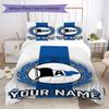 Custom Name Arminia Bielefeld Pattern Bedding uilt Set uilt Cover Pillowcase Home Decoration Birthday Gift (1*duvet cover+2*pillowcase without core)