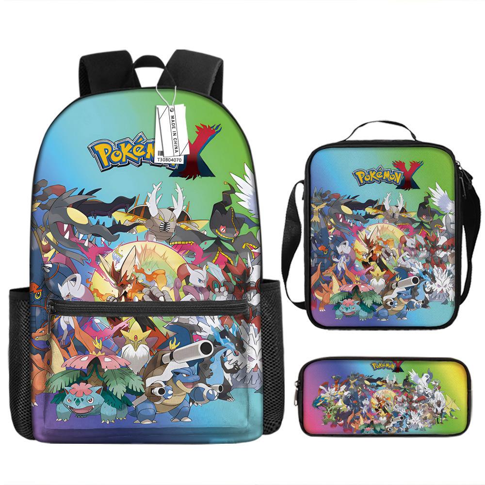 Popular Animation Backpack Student Schoolbag Boys Messenger Bag Girls Pencil Case