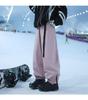 Unisex Waterproof Velvet Ski Pants for Winter Outdoor Sports - Trendy American Casual Joggers