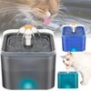 Water 2l Cat Fountain Pet Dog Led Drinking Bowl Automatic Dispenser Shape Cube