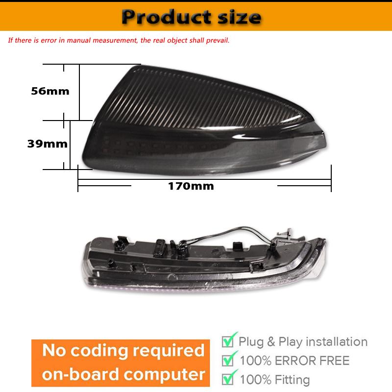 Car LED Rearview Mirror Turn Signal Light for Mercedes-Benz C Class W204 S204 W639 W164 ML300 ML500 ML550 C250 C300 C350
